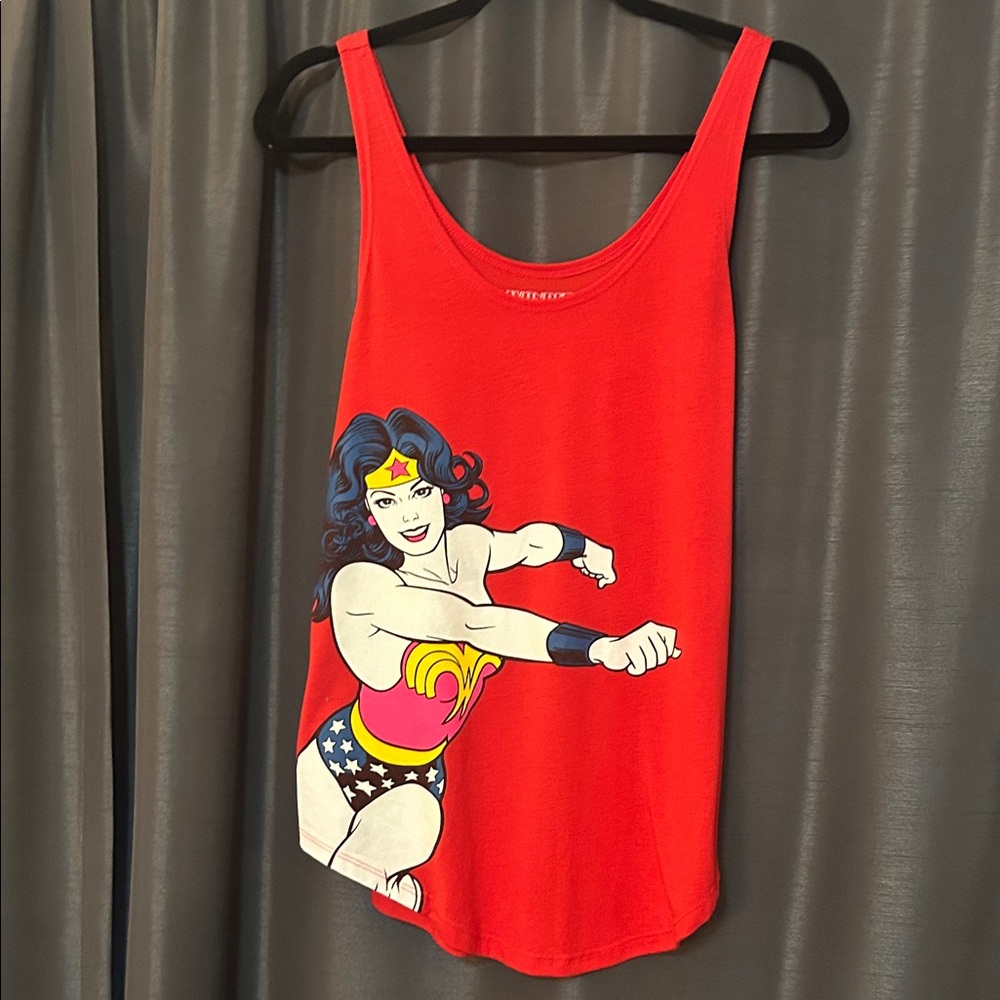 DC Red Wonder Woman Graphic Tank Top